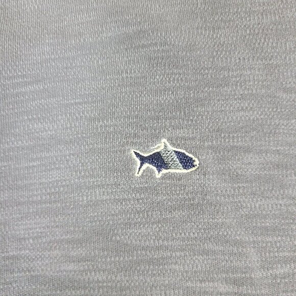 Men's Fish Hippie Quarter Zip Gray Performance Golf‎ Size X-Large Cotton Modal - Picture 2 of 9